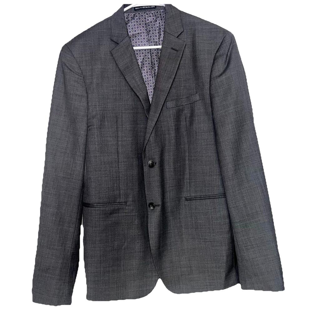 PENGUIN Sport Coat Mens Size 40R Gray Wool Blend Blazer Suit Jacket Office Work
